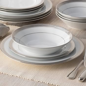 Amazon.com | Noritake Crestwood Platinum 12-Piece Dinneware